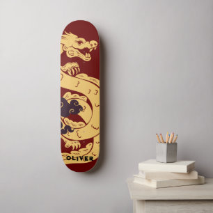 Personalisierter chinesischer Drache Skateboard