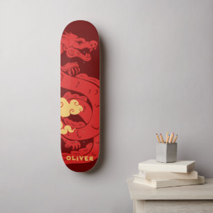 Personalisierter chinesischer Drache Skateboard