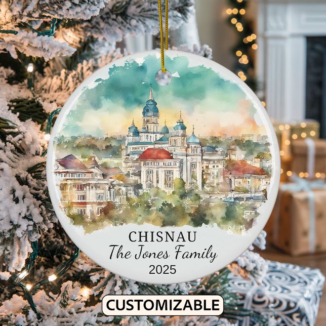 Personalisierter Chisinauer Ornament, Geschenk Mol Keramik Ornament (Von Creator hochgeladen)