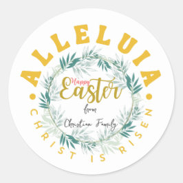 Personalisierter Christlicher OsterOstern Runder Aufkleber