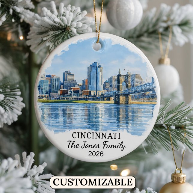 Personalisierter Cincinnati-Schmuck, Benutzerdefin Keramik Ornament (Von Creator hochgeladen)