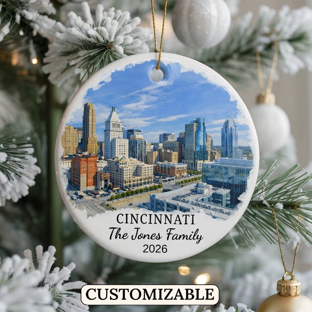 Personalisierter Cincinnati-Schmuck, Benutzerdefin Keramik Ornament (Von Creator hochgeladen)