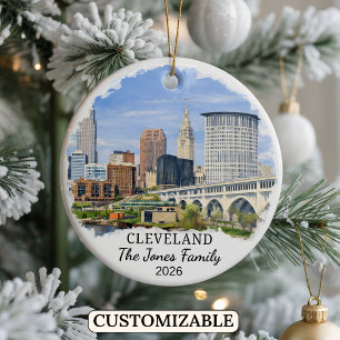 Personalisierter Cleveland-Schmuck, Benutzerdefini Keramik Ornament