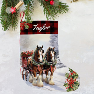 Personalisierter Clydesdale Weihnachts-Strumpf Kleiner Weihnachtsstrumpf