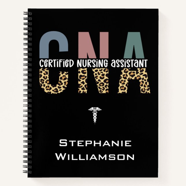 Personalisierter CNA-zertifizierter Krankenpfleger Notizbuch (Vorderseite)