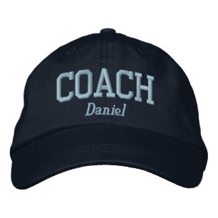 Personalisierter Coach in Light Blue Bestickte Baseballkappe