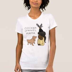 Personalisierter Cocker Spanischer Mama T - Shirt