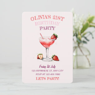 Personalisierter Cocktail zum Geburtstag Einladung