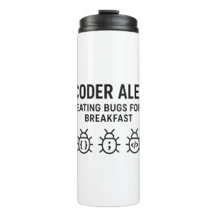 Personalisierter Coder Thermal Tumbler - Essfehler Thermosbecher