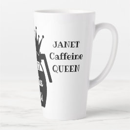 Personalisierter Coffein QUEEN Kaffeepuppe Milchtasse