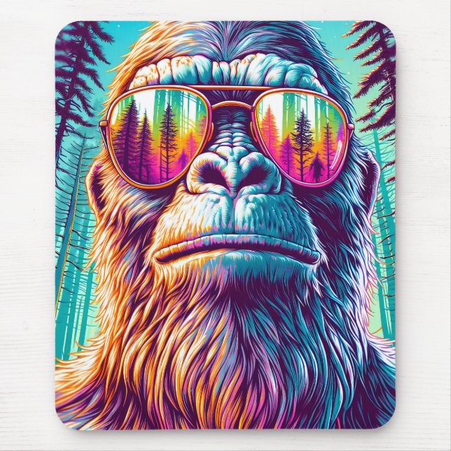 Personalisierter Cooler Bigfoot in Angesagter Sonn Mousepad (Vorne)