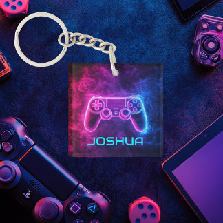 Personalisierter Cooler Gaming-Controller Schlüsselanhänger