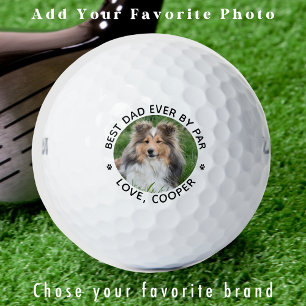 Personalisierter Cooler Hund Foto Moderner Golfer  Golfball
