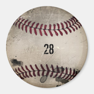 Personalisierter cooler Vintage-Grunge-Baseball Magnet