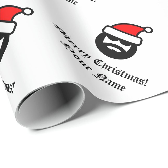 Personalisierter cooler Weihnachtsfeiertag Geschenkpapier (Rolleneckpunkt)