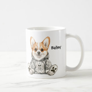 Personalisierter Corgi-Hund in Halloween-Kostüm Kaffeetasse