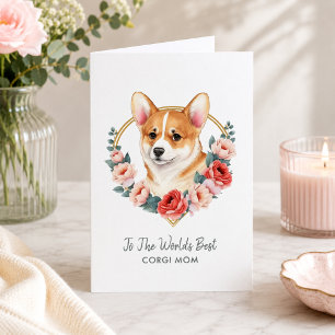 Personalisierter Corgi-Hundemama Muttertag Feiertagskarte