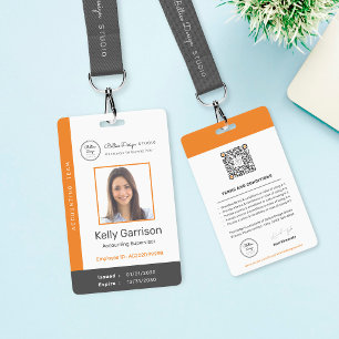 Personalisierter Corporate Modern Employee ID QR C Ausweis