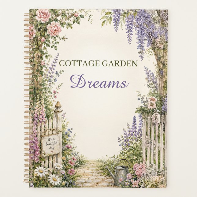 Personalisierter Cottage-Garten-Träume-Planer Planer (Vorderseite)