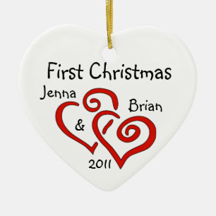 Personalisierter Coupons erste Weihnachtsdekoratio Keramik Ornament