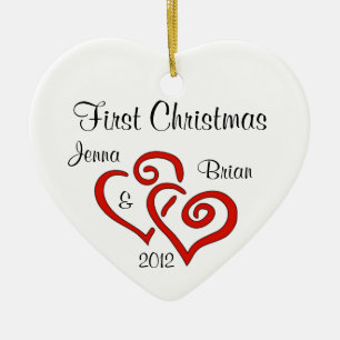Personalisierter Coupons erste Weihnachtsdekoratio Keramikornament