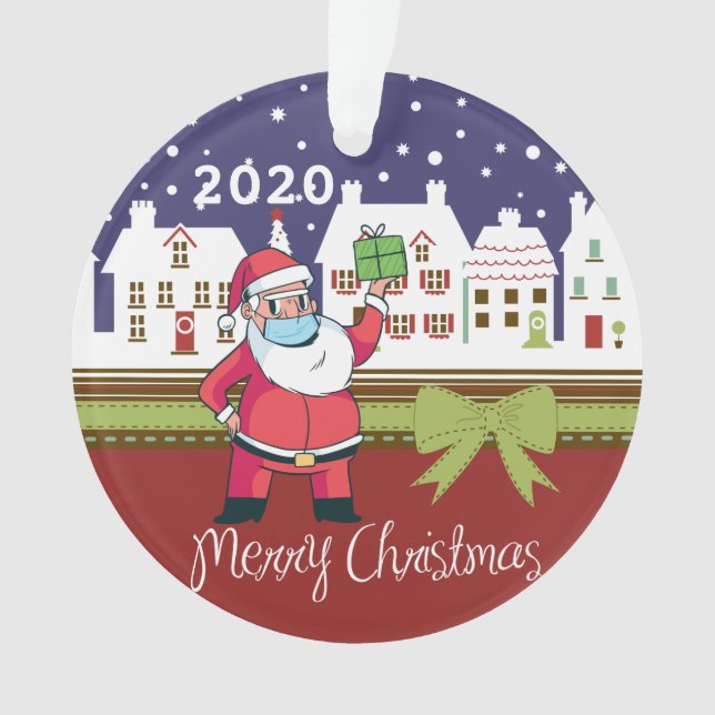 Personalisierter COVID Weihnachtsbaum Funny indivi Ornament (Vorderseite)