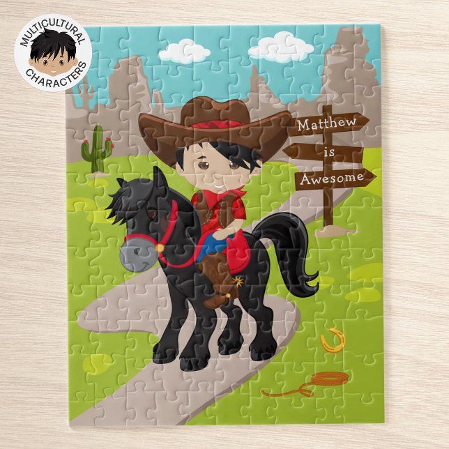 Personalisierter Cowboy Jigsaw Puzzle (Von Creator hochgeladen)