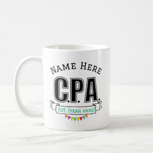 Personalisierter CPA-Tasse-Geschenk mit Namen Kaffeetasse