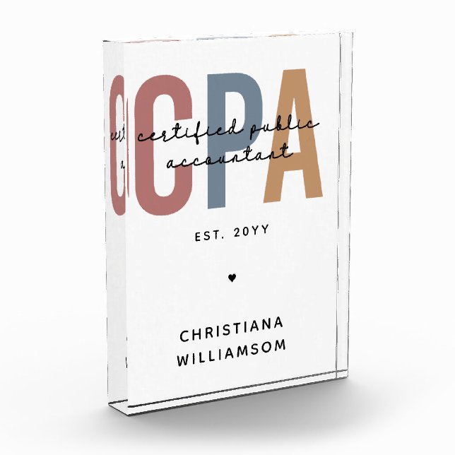 Personalisierter CPA-zertifizierter öffentlicher W Fotoblock (Links)