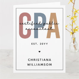 Personalisierter CPA-zertifizierter öffentlicher W Karte