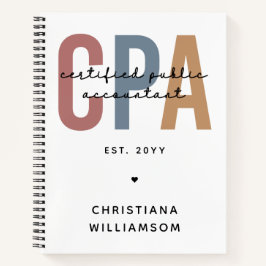 Personalisierter CPA-zertifizierter öffentlicher W Notizbuch