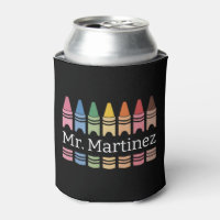 Personalisierter Crayon Lehrer Name Niedlich Back 
