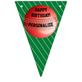 Personalisierter Cricket Ball zum Geburtstag Wimpelkette