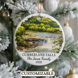 Personalisierter Cumberland Falls State Park, Kent Keramik Ornament