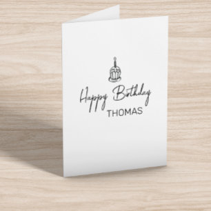 Personalisierter Cupcake Happy Geburtstag Minimali Karte