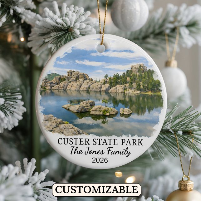 Personalisierter Custer State Park Custom South Da Keramik Ornament (Von Creator hochgeladen)
