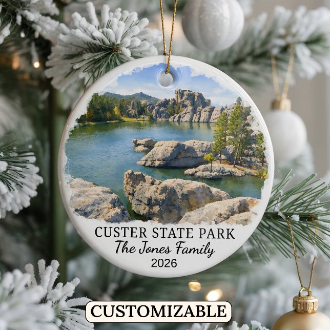 Personalisierter Custer State Park Custom South Da Keramik Ornament (Von Creator hochgeladen)