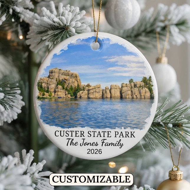Personalisierter Custer State Park Custom South Da Keramik Ornament (Von Creator hochgeladen)