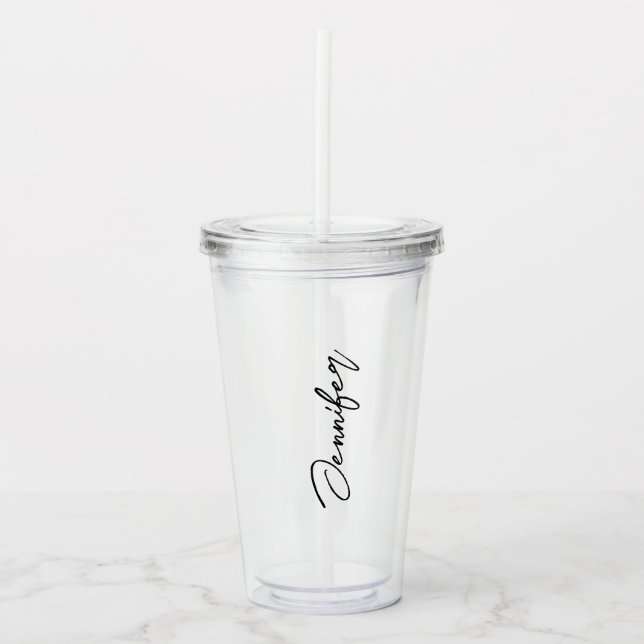 Personalisierter Custom Tumbler | Bridesmaid Tumbl Acryltrinkbecher (Vorderseite)