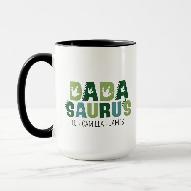 Personalisierter Dadasaurus-Becher, individueller  Tasse (Links)