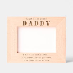 Personalisierter Daddy Daughter/Son-Foto-Rahmen Geätzte Rahmen