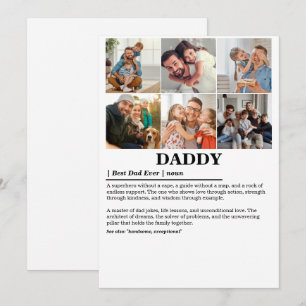Personalisierter Daddy Definition 6 FotoCollage Feiertagskarte