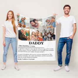 Personalisierter Daddy Definition 6 FotoCollage Fleecedecke