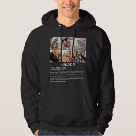 Personalisierter Daddy Definition 6 FotoCollage Hoodie