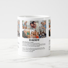 Personalisierter Daddy Definition 6 FotoCollage Jumbo-Tasse