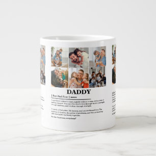 Personalisierter Daddy Definition 6 FotoCollage Jumbo-Tasse