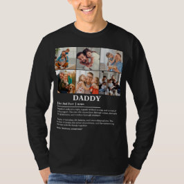 Personalisierter Daddy Definition 6 FotoCollage T-Shirt