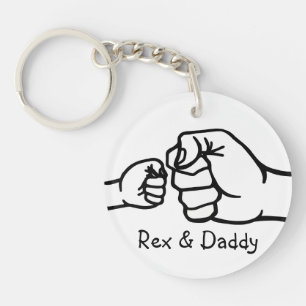 Personalisierter Daddy & Me Fist Bump mit benutzer Schlüsselanhänger