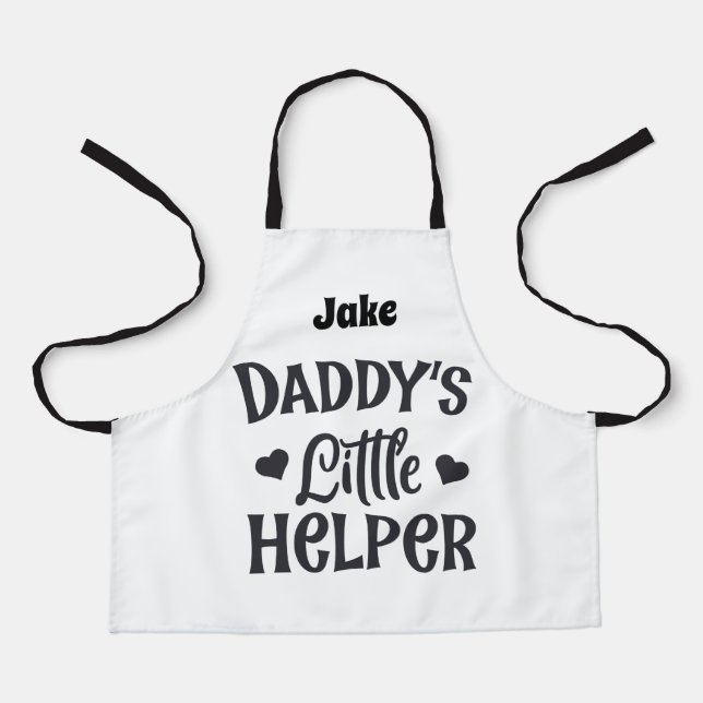 Personalisierter Daddys kleiner Helfer Schürze (Vorderseite)
