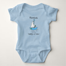 Personalisierter Daddy's Lil'Sailor Sailboat Baby